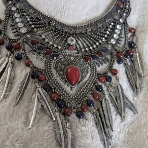 Native American inspired statement necklace